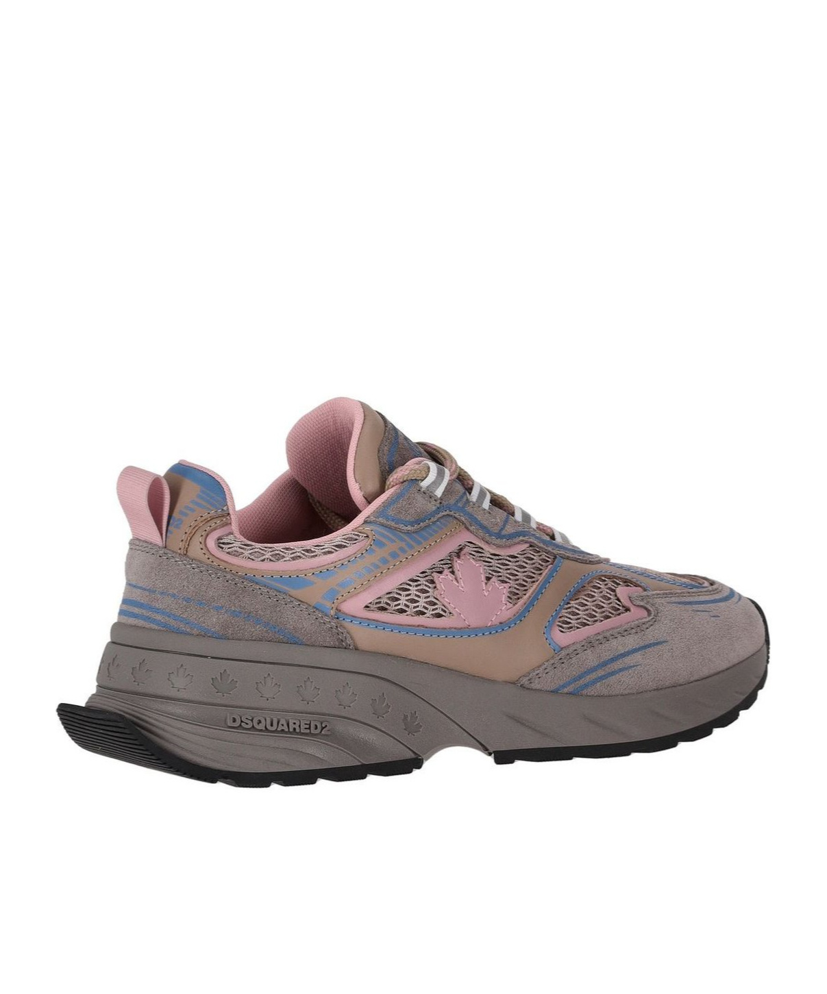 Dsquared2 Sprinter Side Maple Leaf Detailed Sneakers In Gray