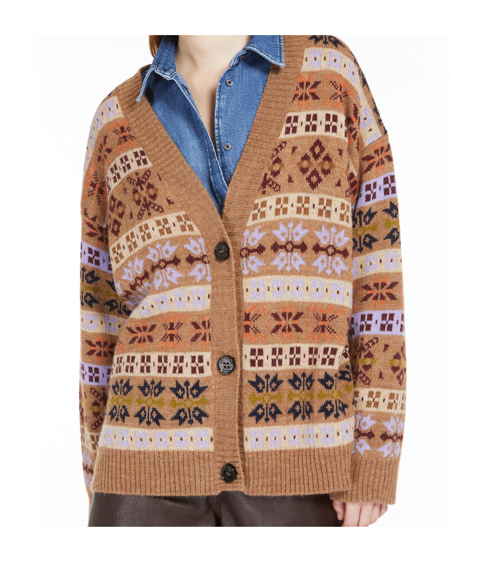 Weekend Max Mara Eccelso Alpaca Blend Cardigan In Nude