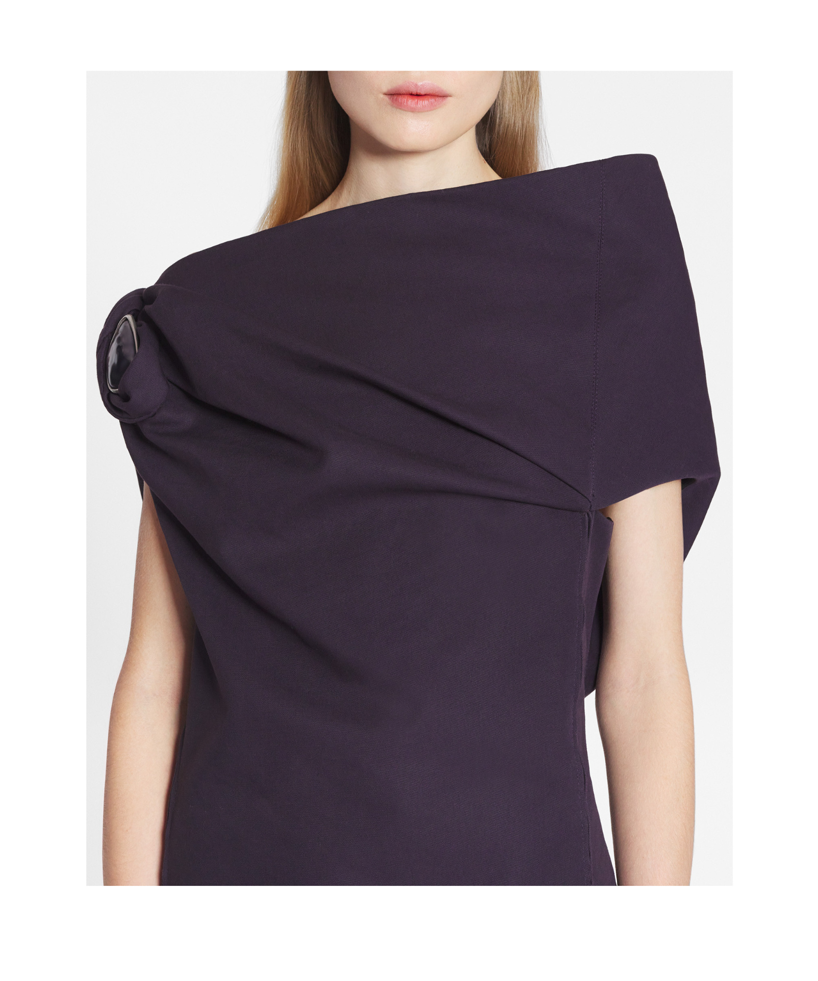 Lanvin Asymmetric Blouse In Black