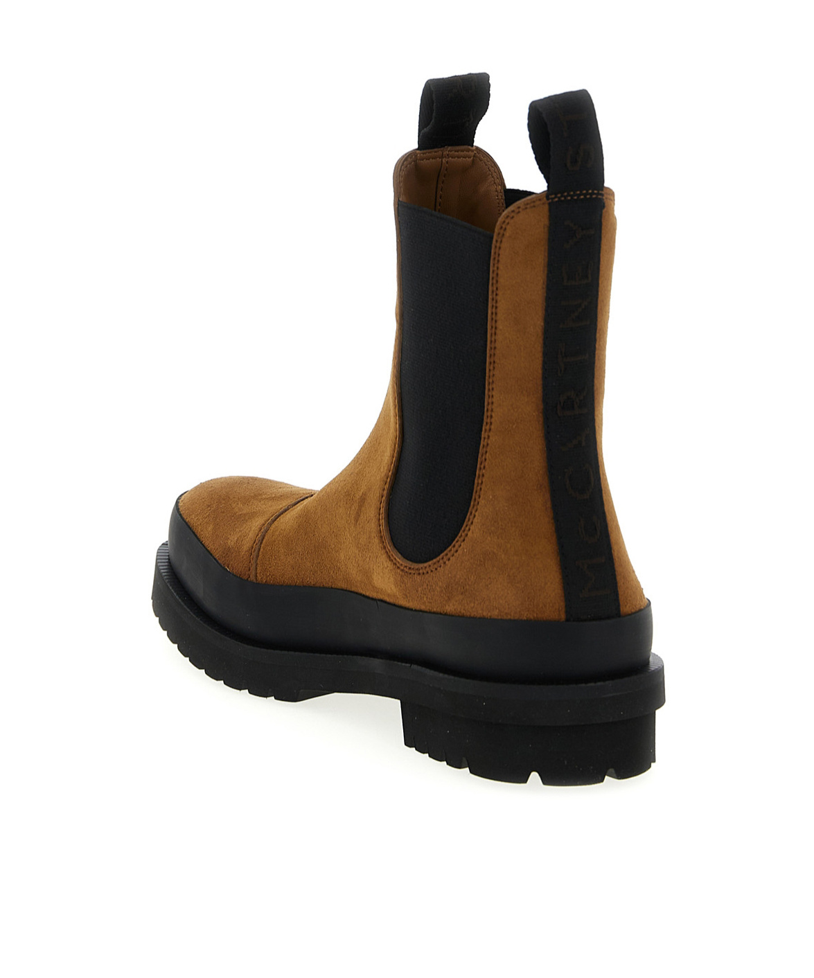 Stella Mccartney Ankle Boots With Elastic Side Panels In Brown