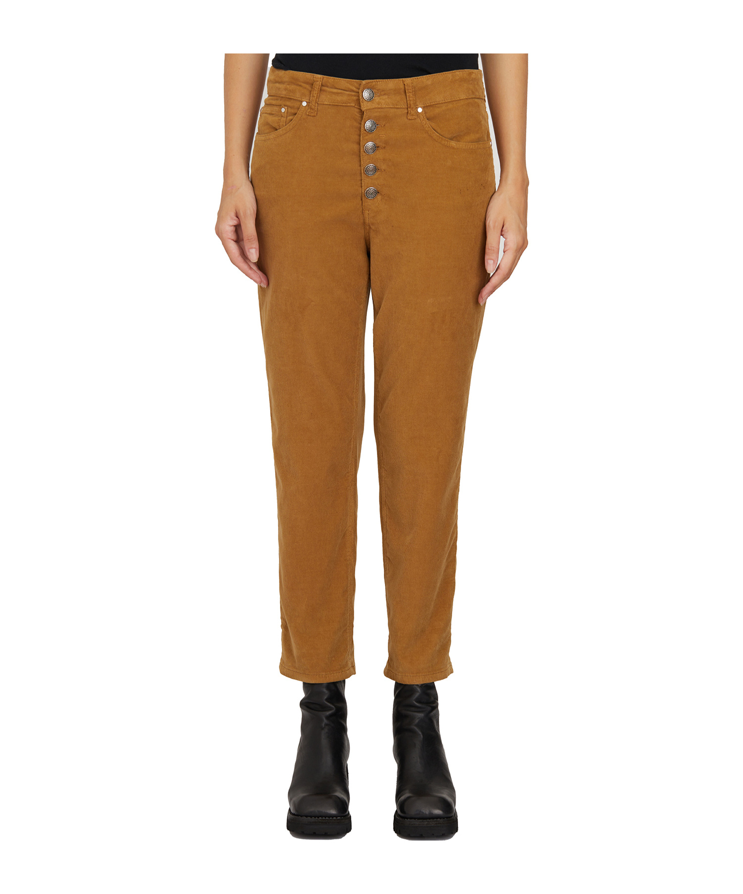 Dondup Belt-loop Casual Pants In Brown