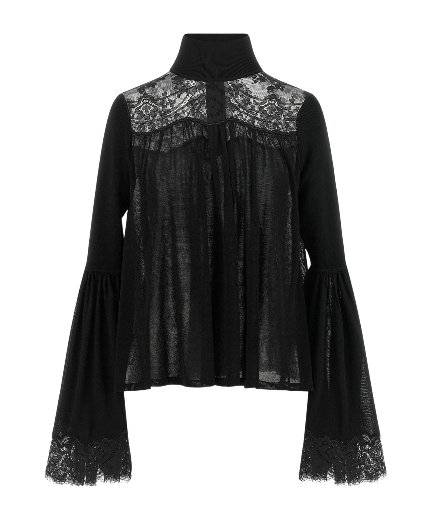 Zimmermann Long-sleeved Shirt In Black