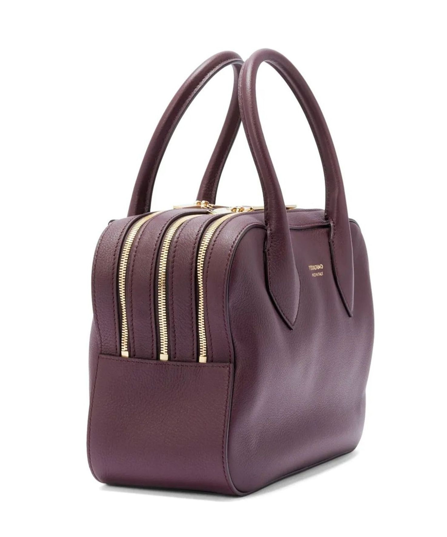 Ferragamo Double Handle Tote Bag In Brown