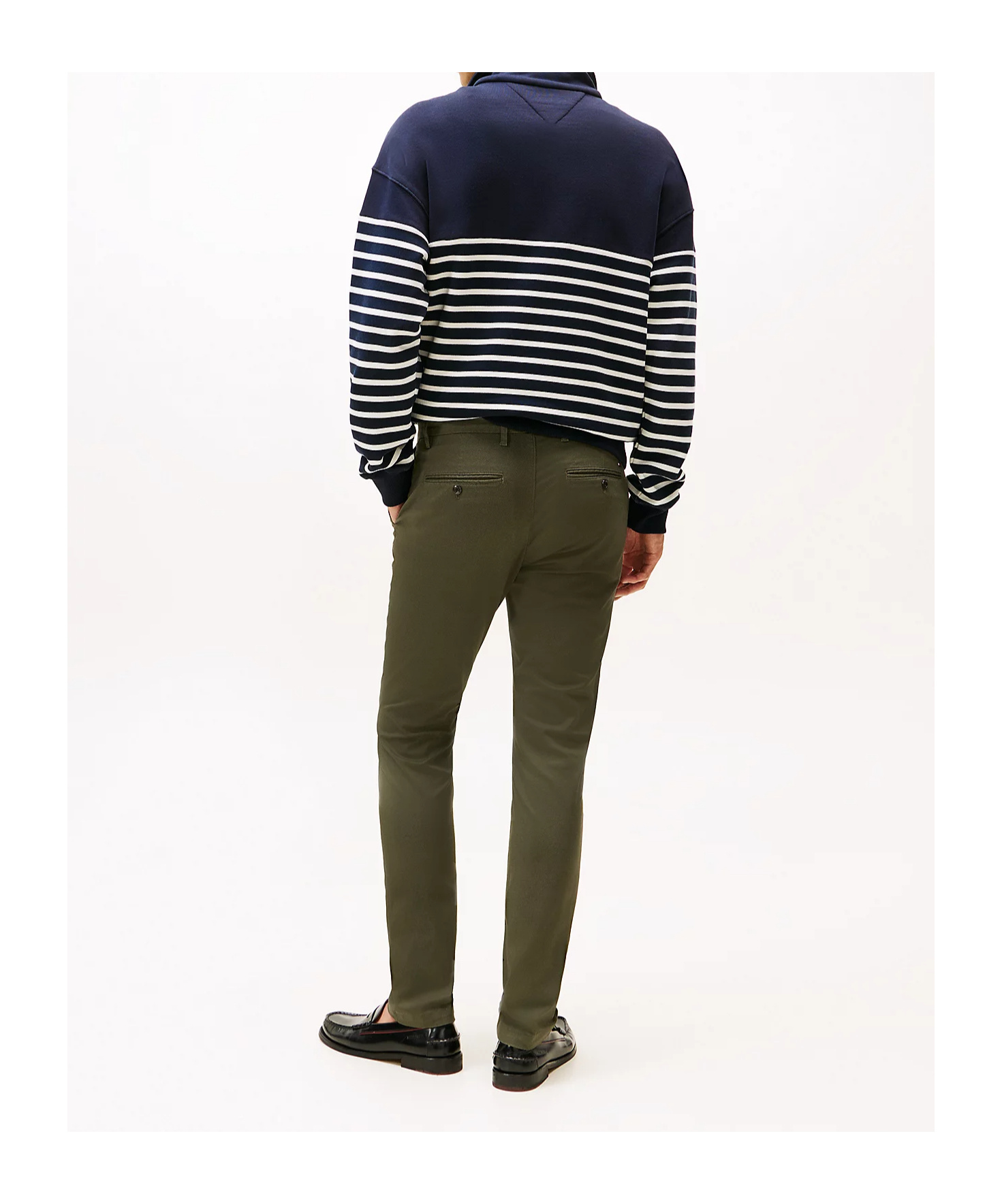 Tommy Hilfiger Casual Pants With Belt Loops In Green