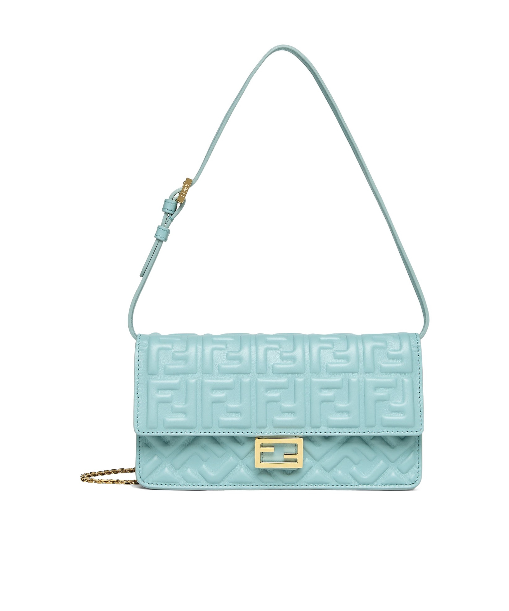 FENDI FENDI BAGUETTE WALLET ON CHAIN CROSSBODY BAG