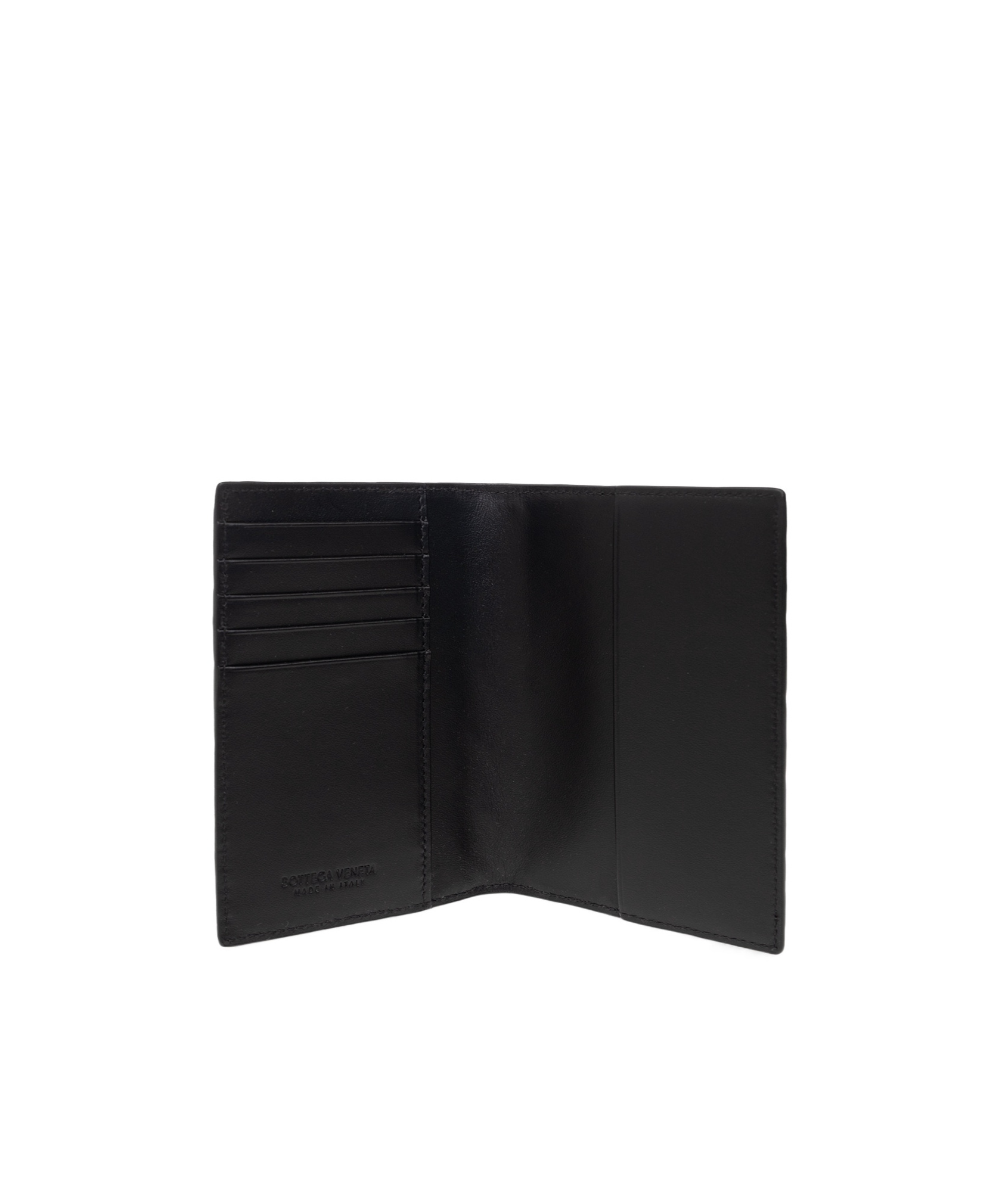Bottega Veneta Intrecciato Medium Bi-fold Wallet With L-zip In Black