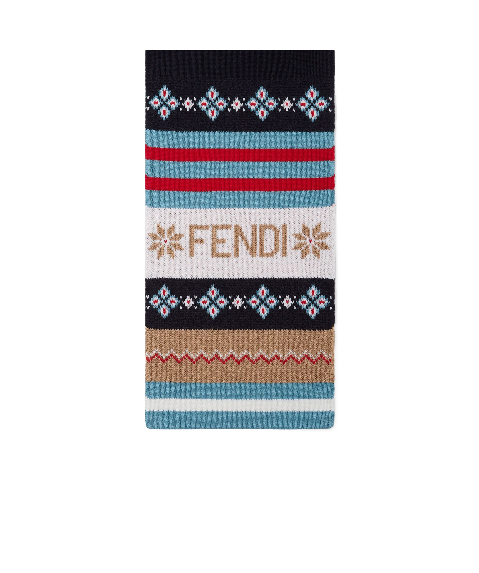 Fendi Jacquard Scarf In Black
