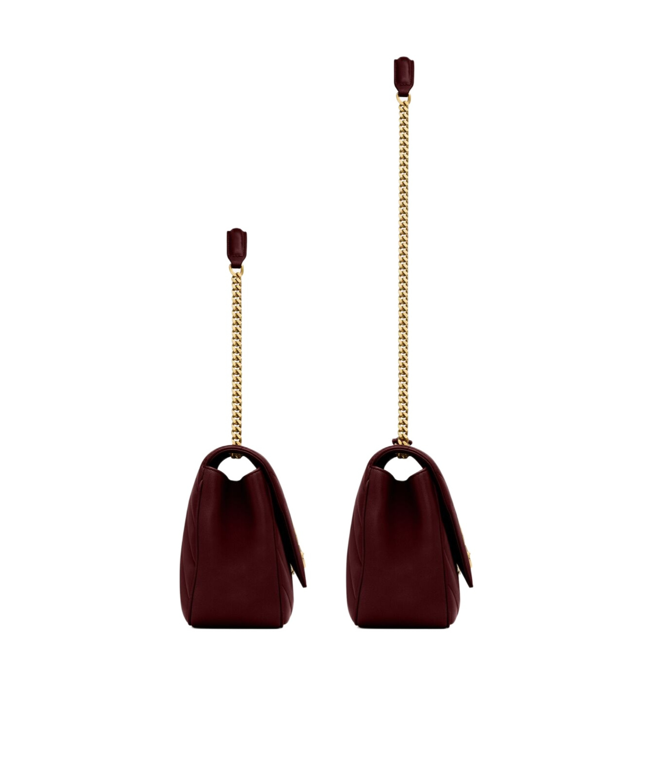 Saint Laurent Cherry Loulou Medium Shoulder Bag In Burgundy