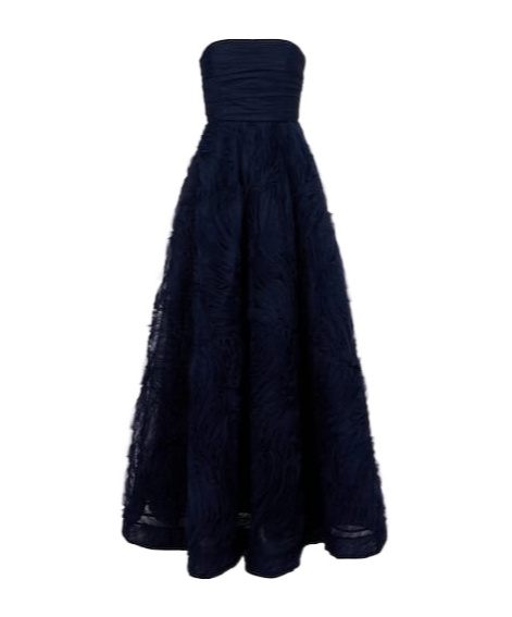 Rebecca Vallance Fernanda Organza Gown In Black
