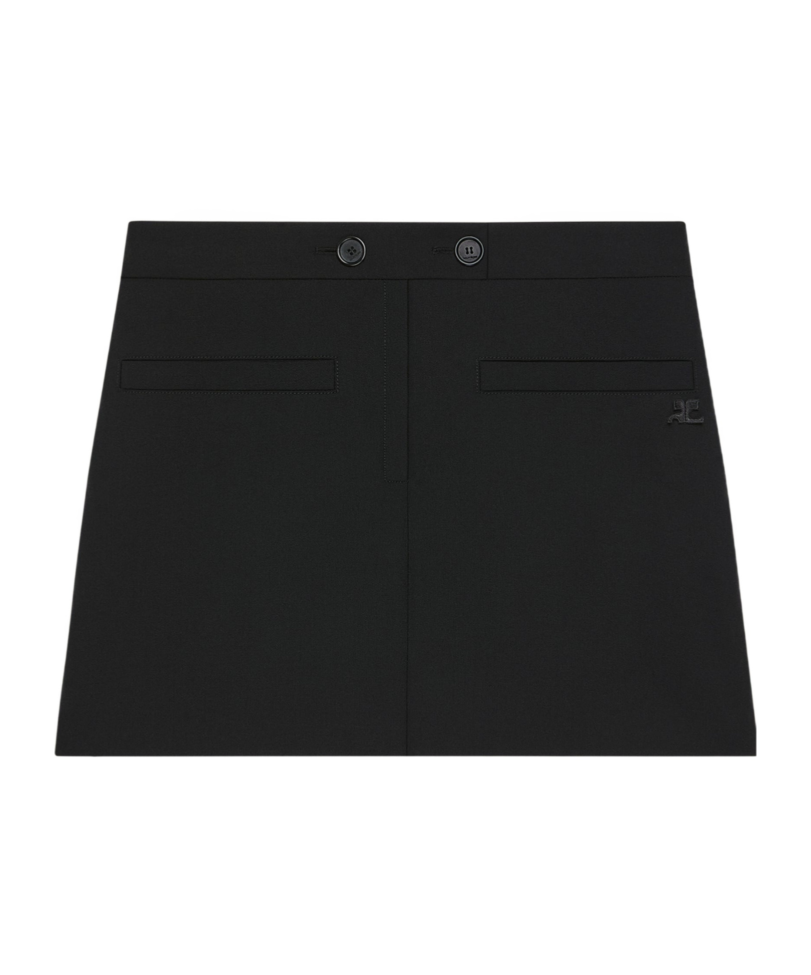 Courrèges Bandeau Waist Mini Skirt In Black