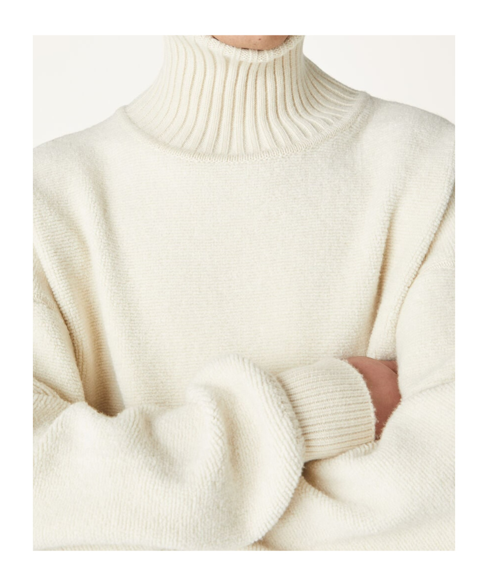 Loro Piana Cocooning Turtleneck Sweater In Cream Almond