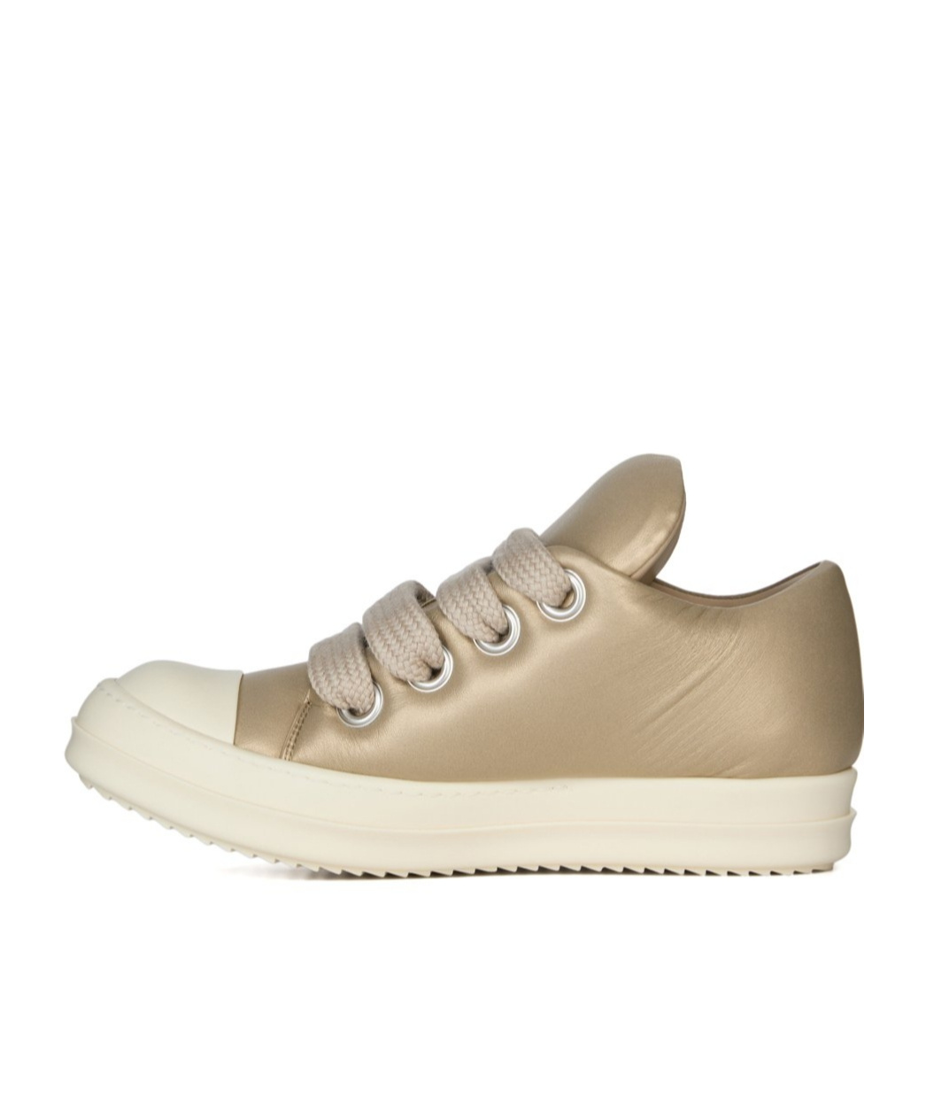 Rick Owens Lace-up Low-top Sneakers In Gold/opalescent/opalescent