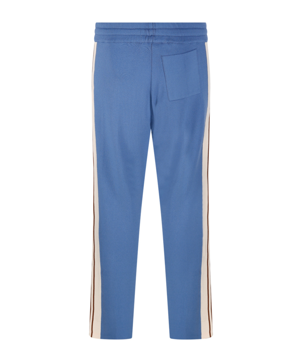 Shop Autry Logo Embroidered Track Pants In Blue