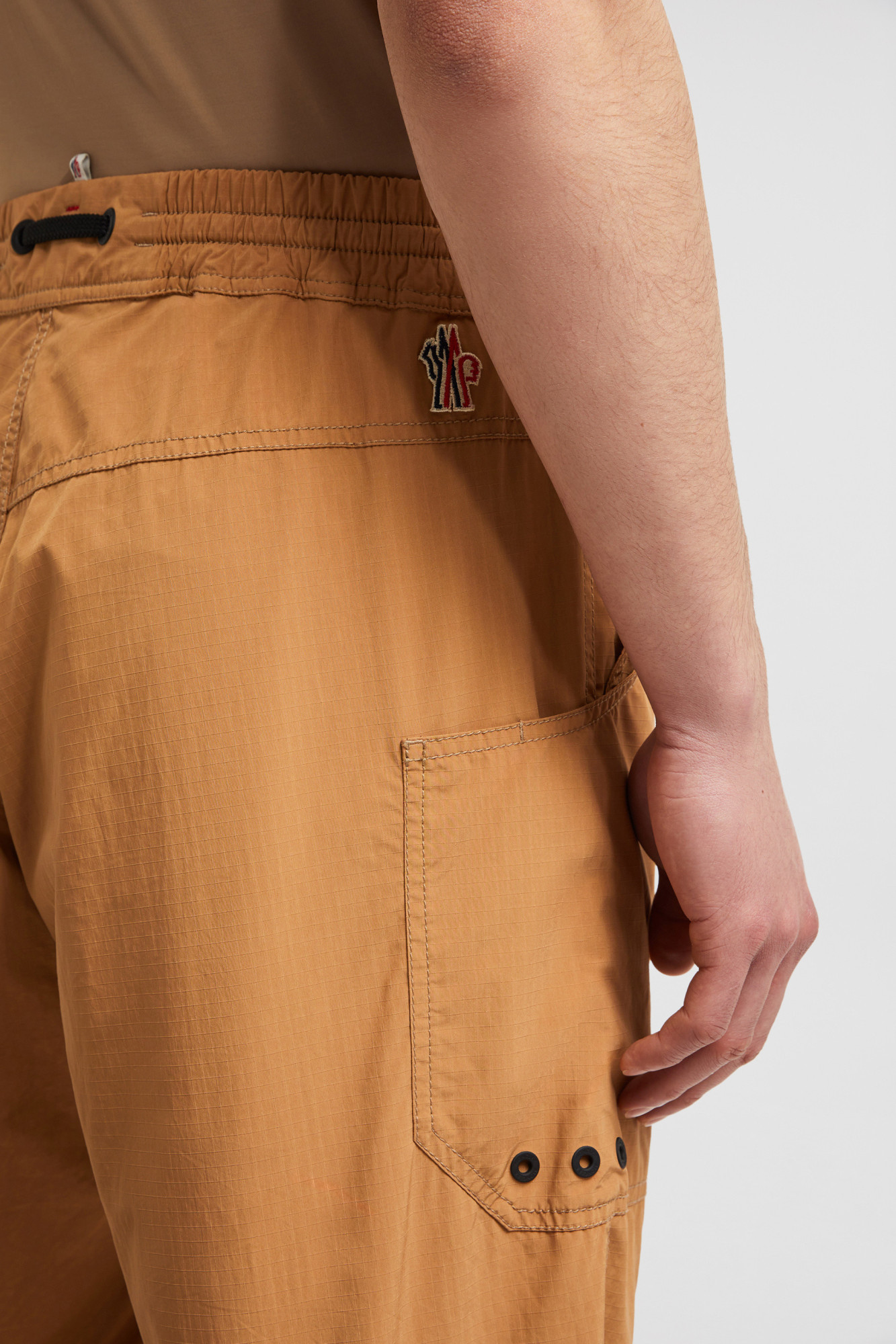 Moncler Drawstring Utility Trousers In Brown