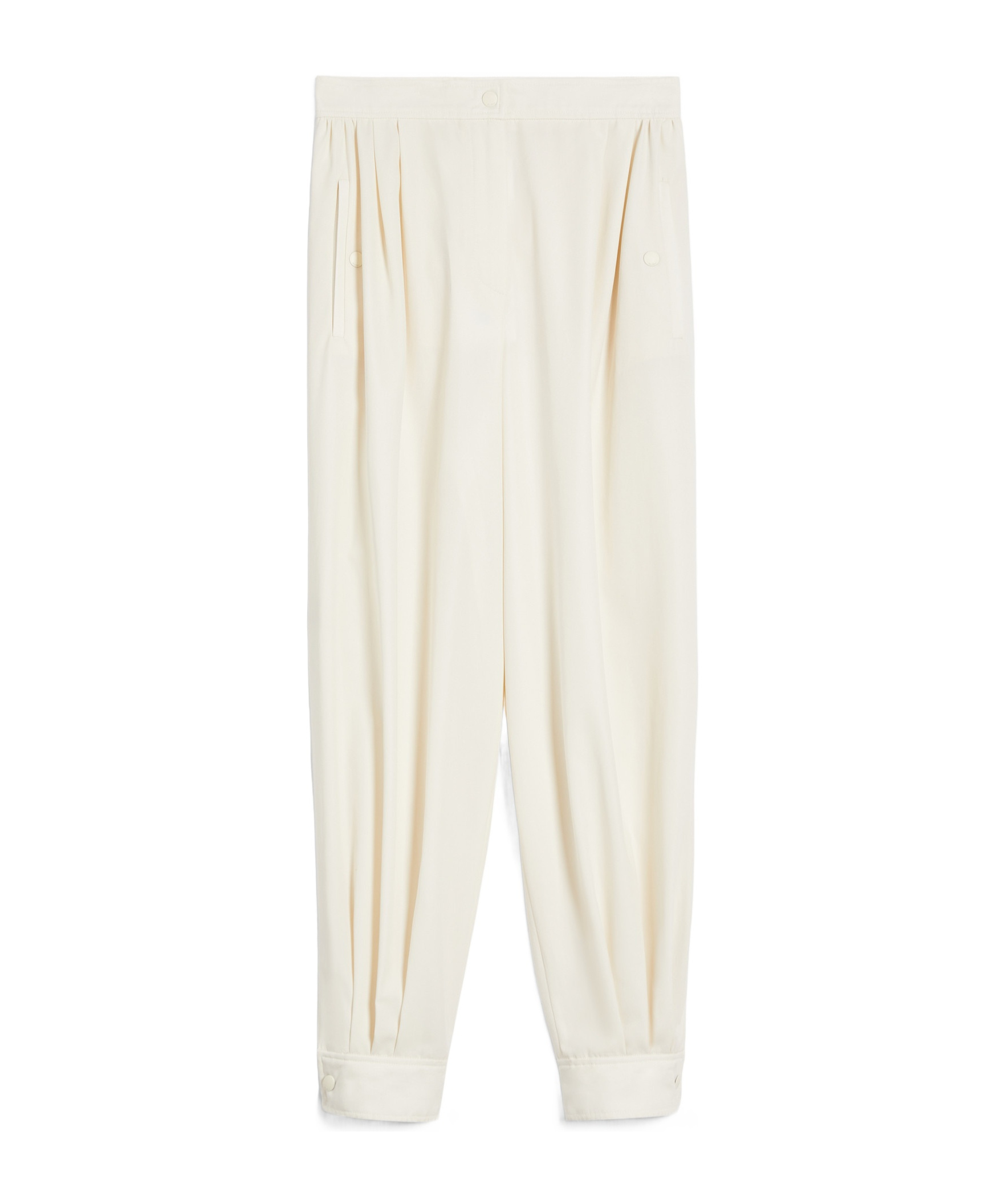 Max Mara Coccole Cotton Pants In White