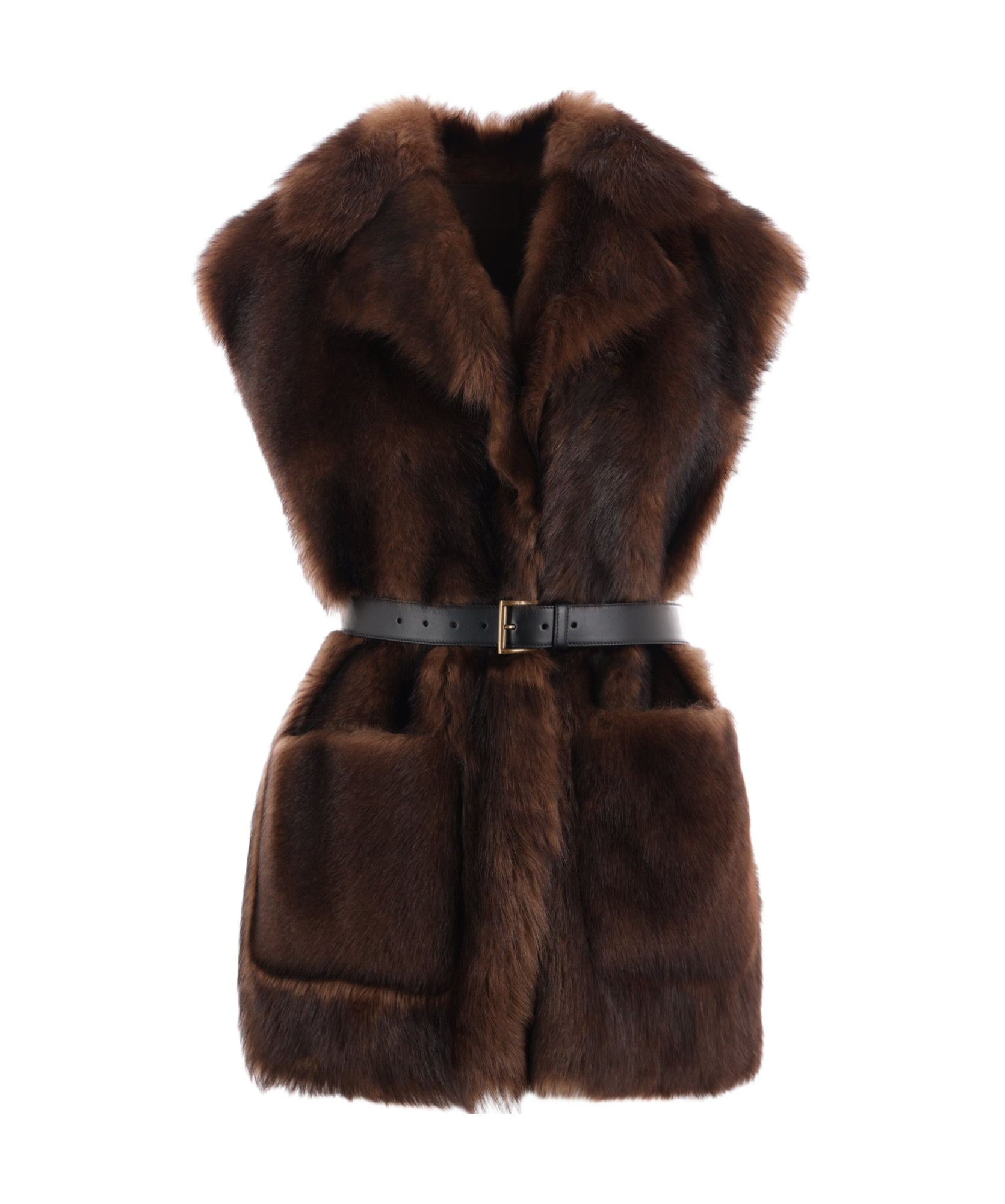 PRADA PRADA SLEEVELESS BELTED GILET