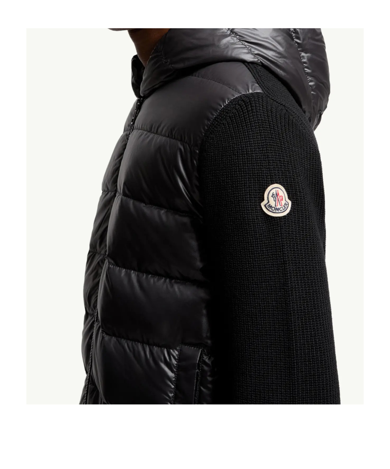 Moncler Padded Wool Zip-up Hoodie Clothing In Blue