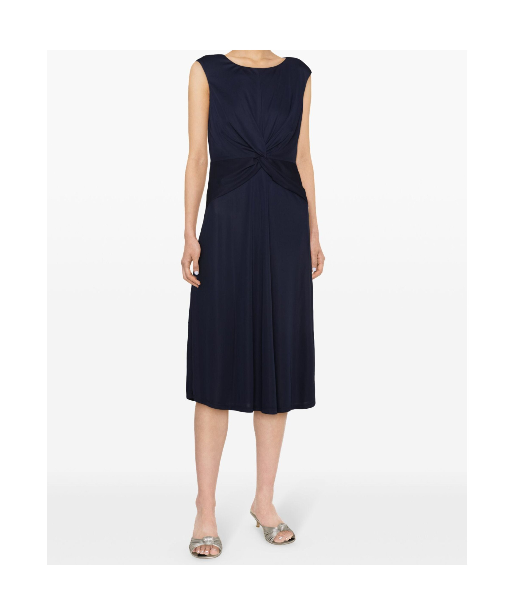 Polo Ralph Lauren Tessane Flared Midi Dress In Black