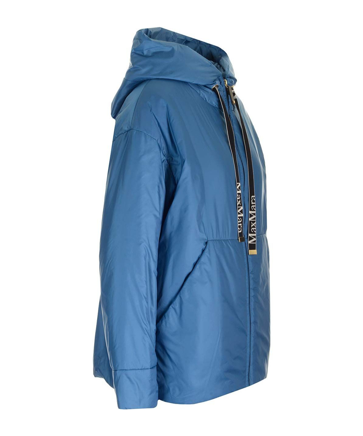 Max Mara Hooded Cotton Suit In Blue