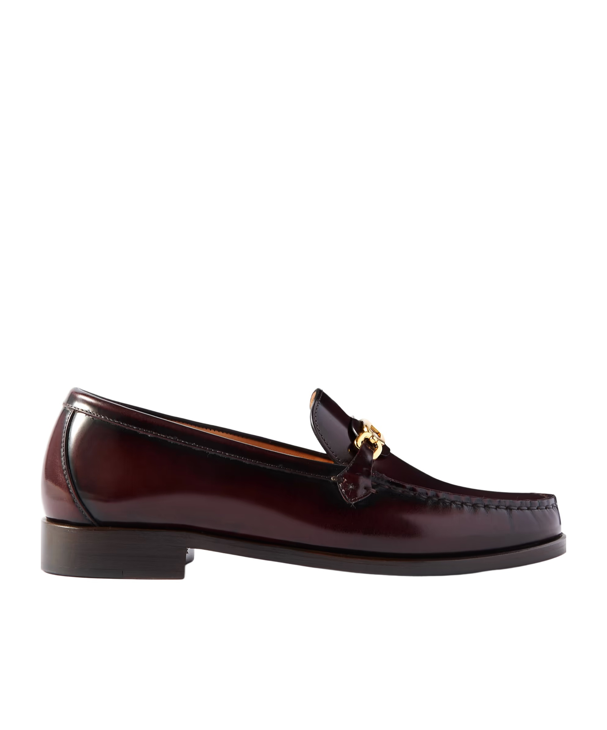Tom Ford Embellished Leather Loafers In Burgundy