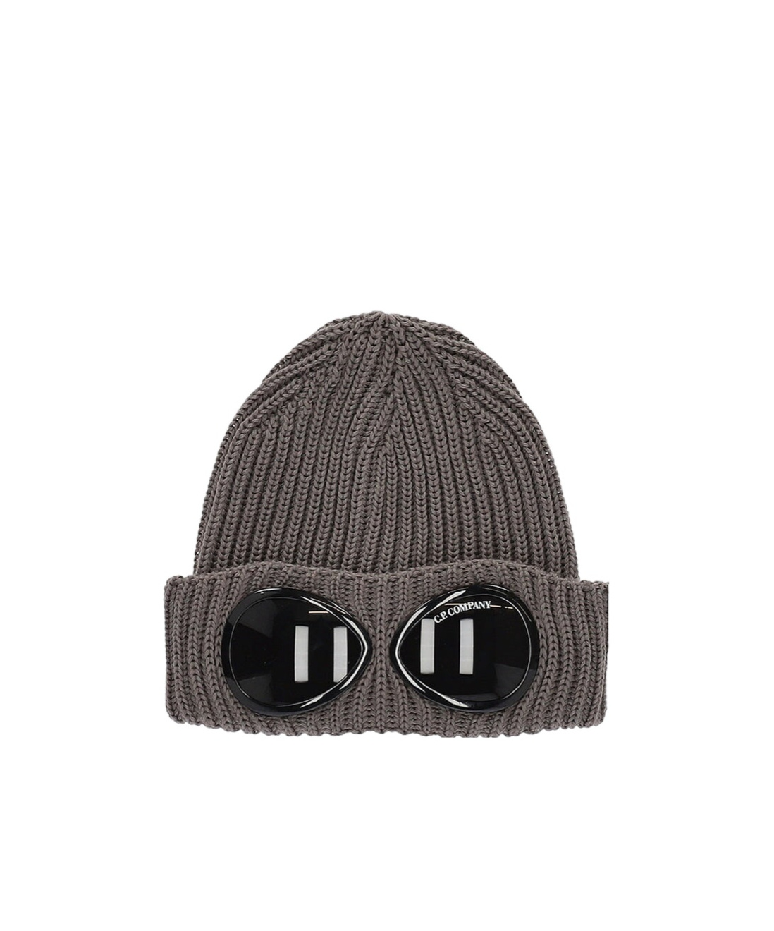 C.p. Company Goggle Wool Beanie In Black