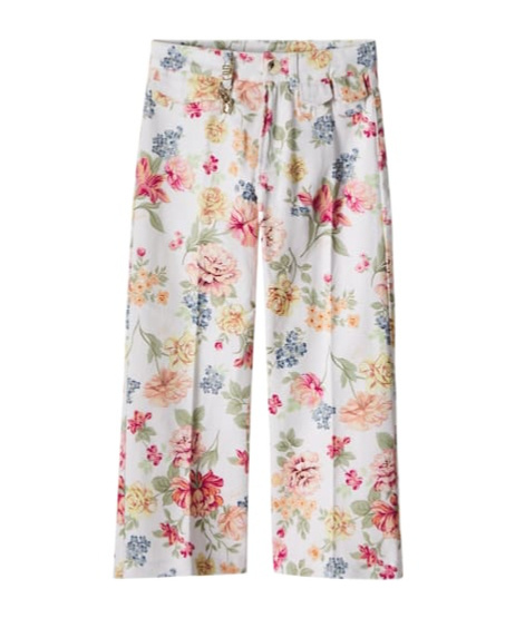 Chloé Floral Cotton Pants In Multi