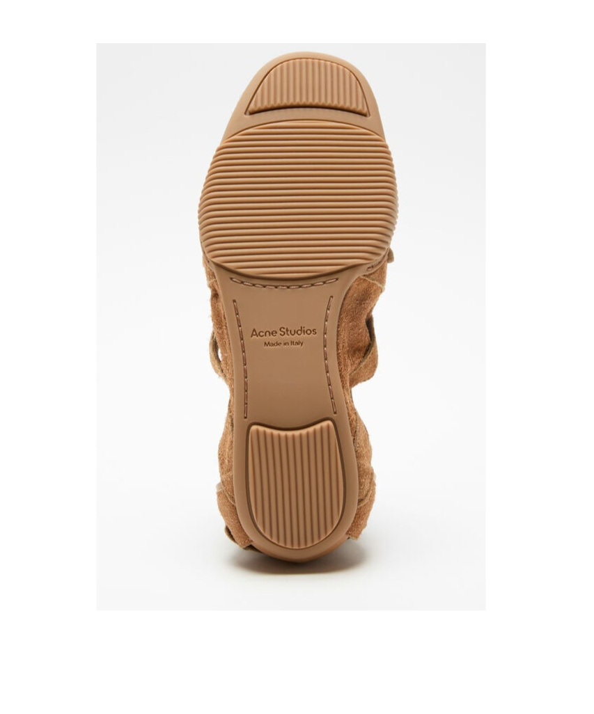 Acne Studios Suede Lace-up Sneakers In Brown
