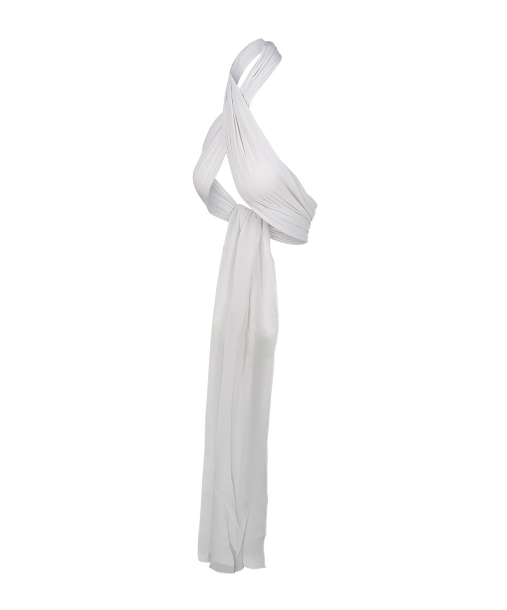 Ami Alexandre Mattiussi Ami Paris Halterneck Cropped Top In White