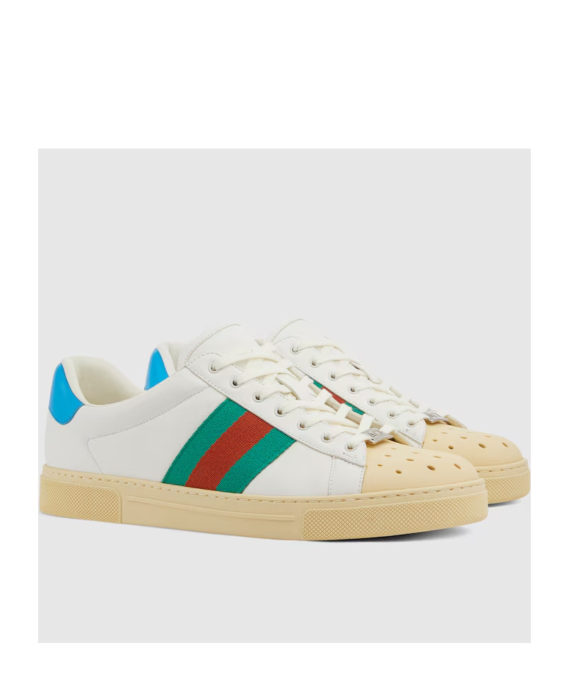 Gucci Ace Sneaker With Web In White