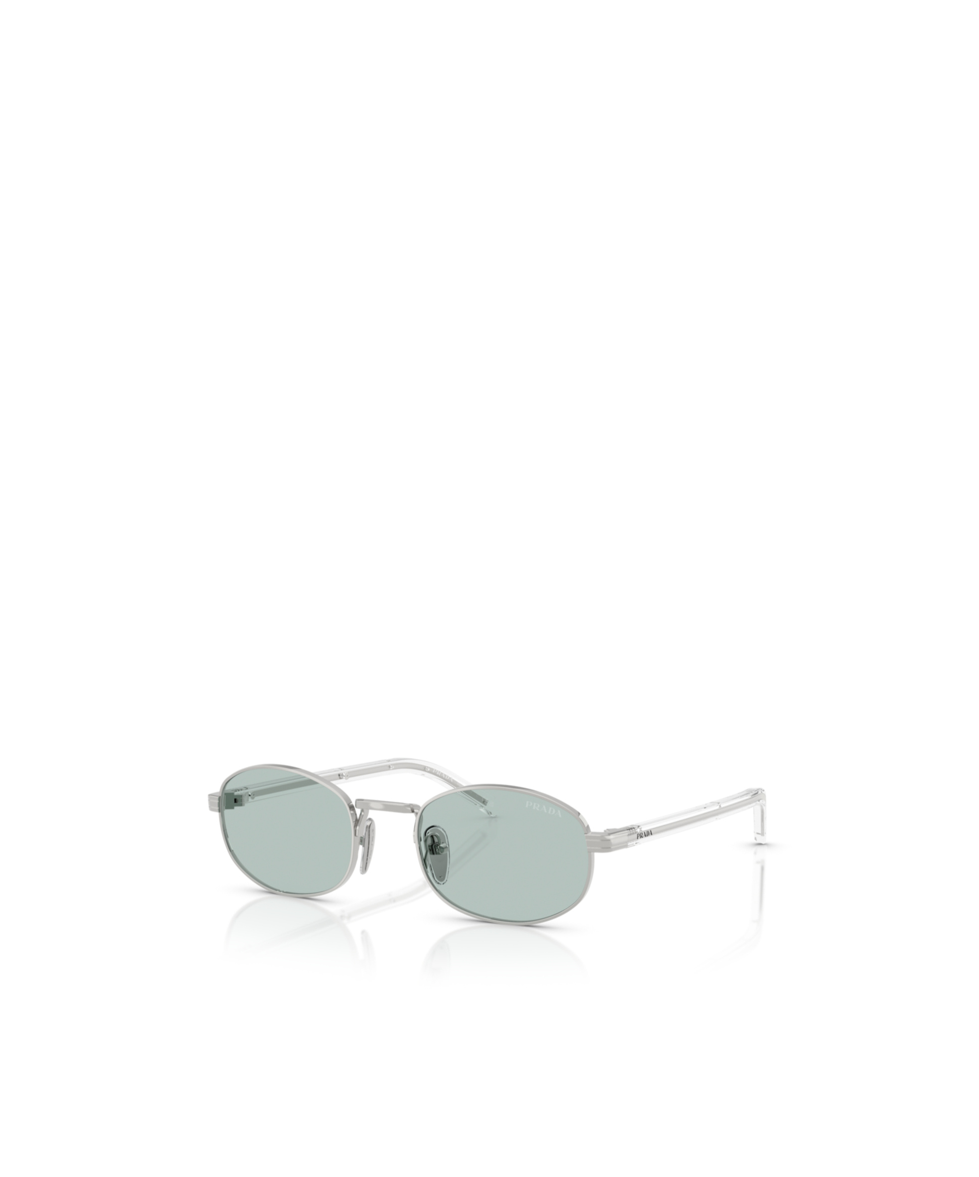Prada Elliptical Sunglasses In Gray
