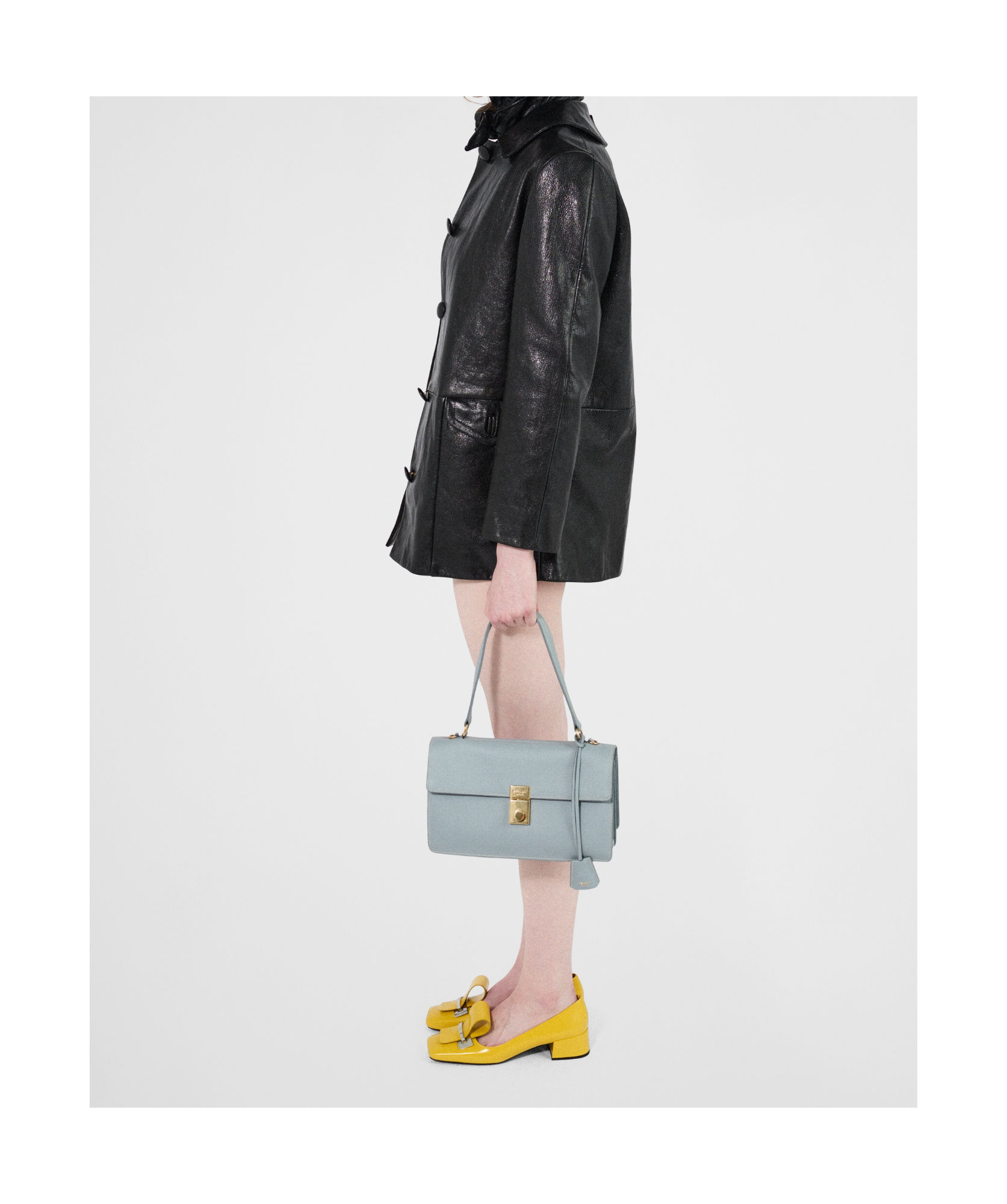 Prada Yelllow Slip On Pumps In Sunshine Yellow