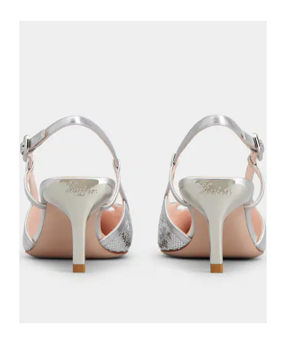 Roger Vivier Small Buckle Slingback Pumps In White