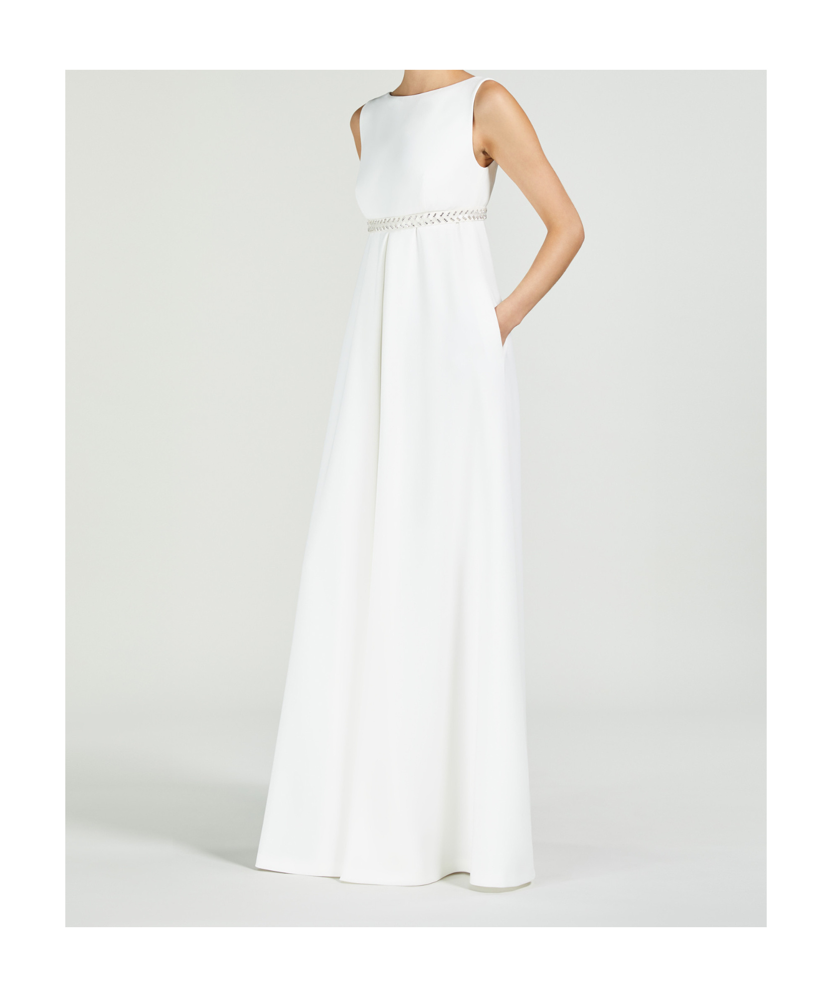Max Mara Heavy Weight Kadi Fabric Jumpsuits In White