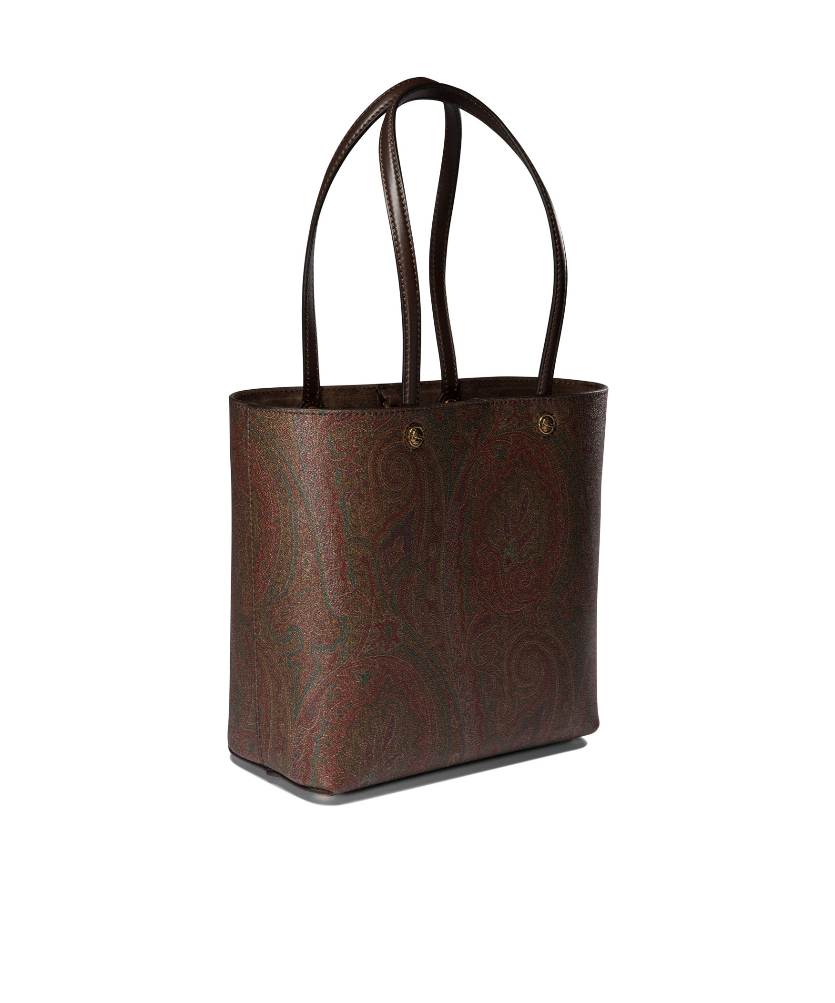 Etro Essential Jacquard Fabric Tote In Brown