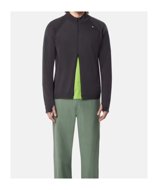 Stone Island Full Zip Cardigan With Thumb Holes At Cuffs In Leaden