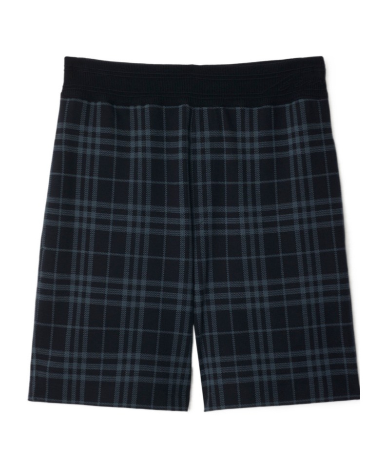Burberry Check-print Shorts In Black