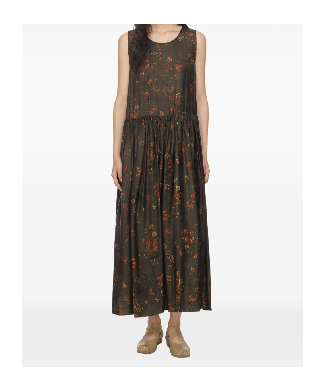 Uma Wang Ardal Dress Woman Tobacco In Black