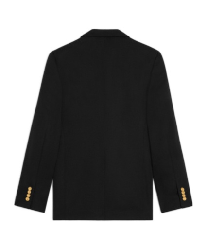 Celine Long-sleeved Wool Suit Jacket In Black