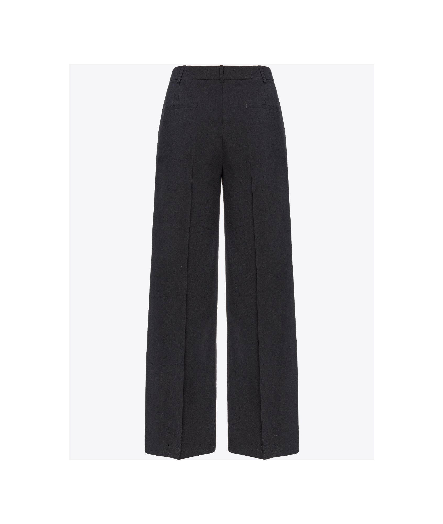 Pinko Pressed-crease Wide-leg Trousers In Black