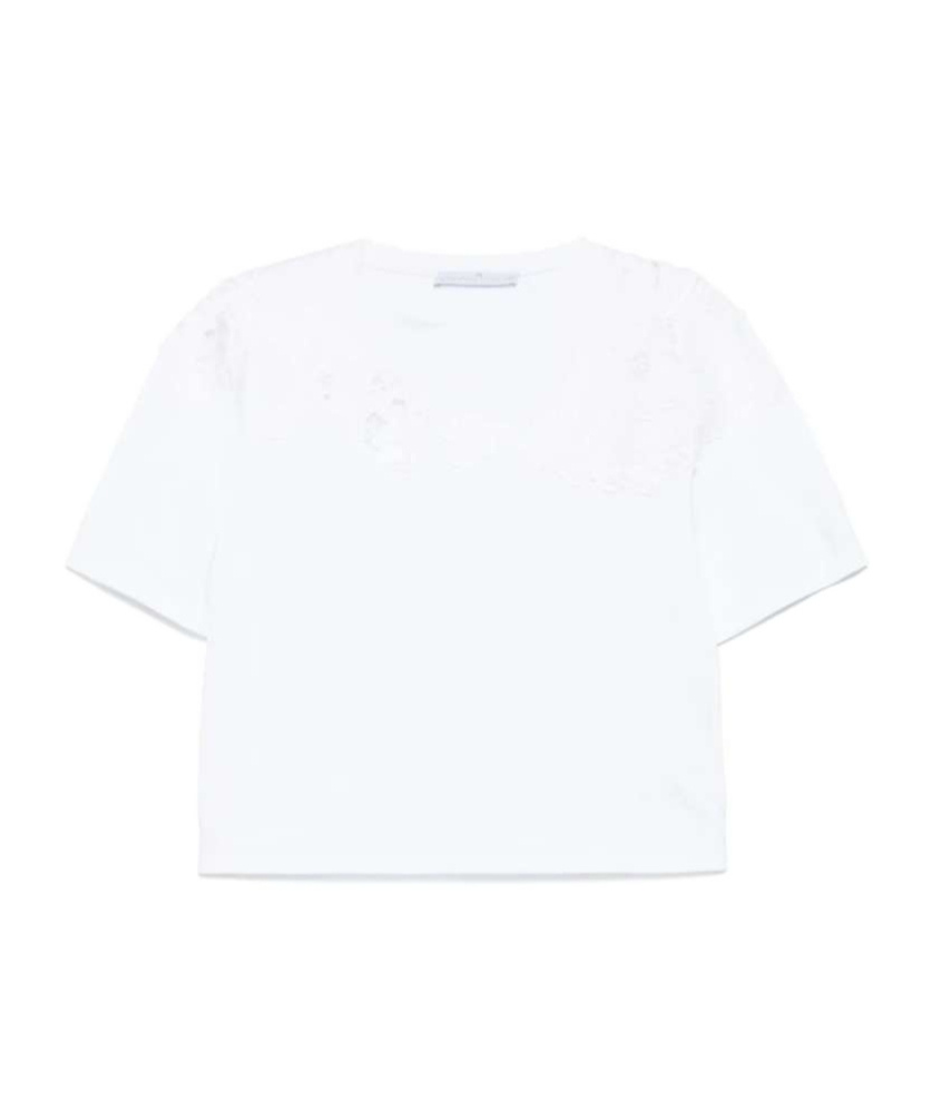 Ermanno Scervino Floral-patch T-shirt In White