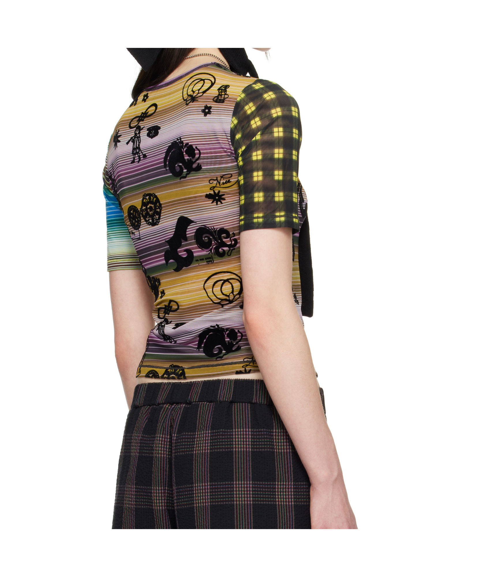 Chopova Lowena Duke Short Sleeve Mesh T-shirt In Multi-color