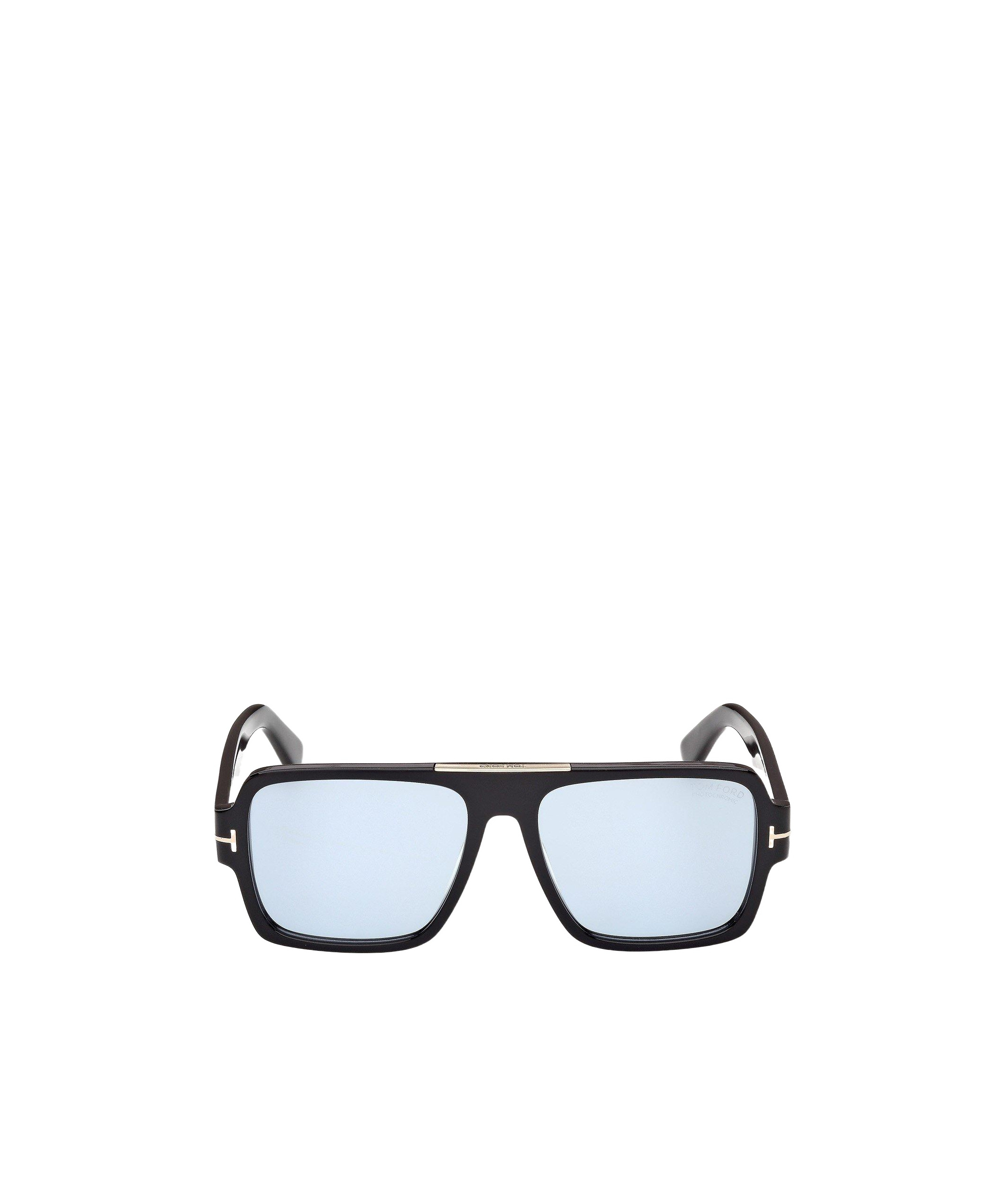 Tom Ford Large Rectangular Double-frame Sunglasses In Blue