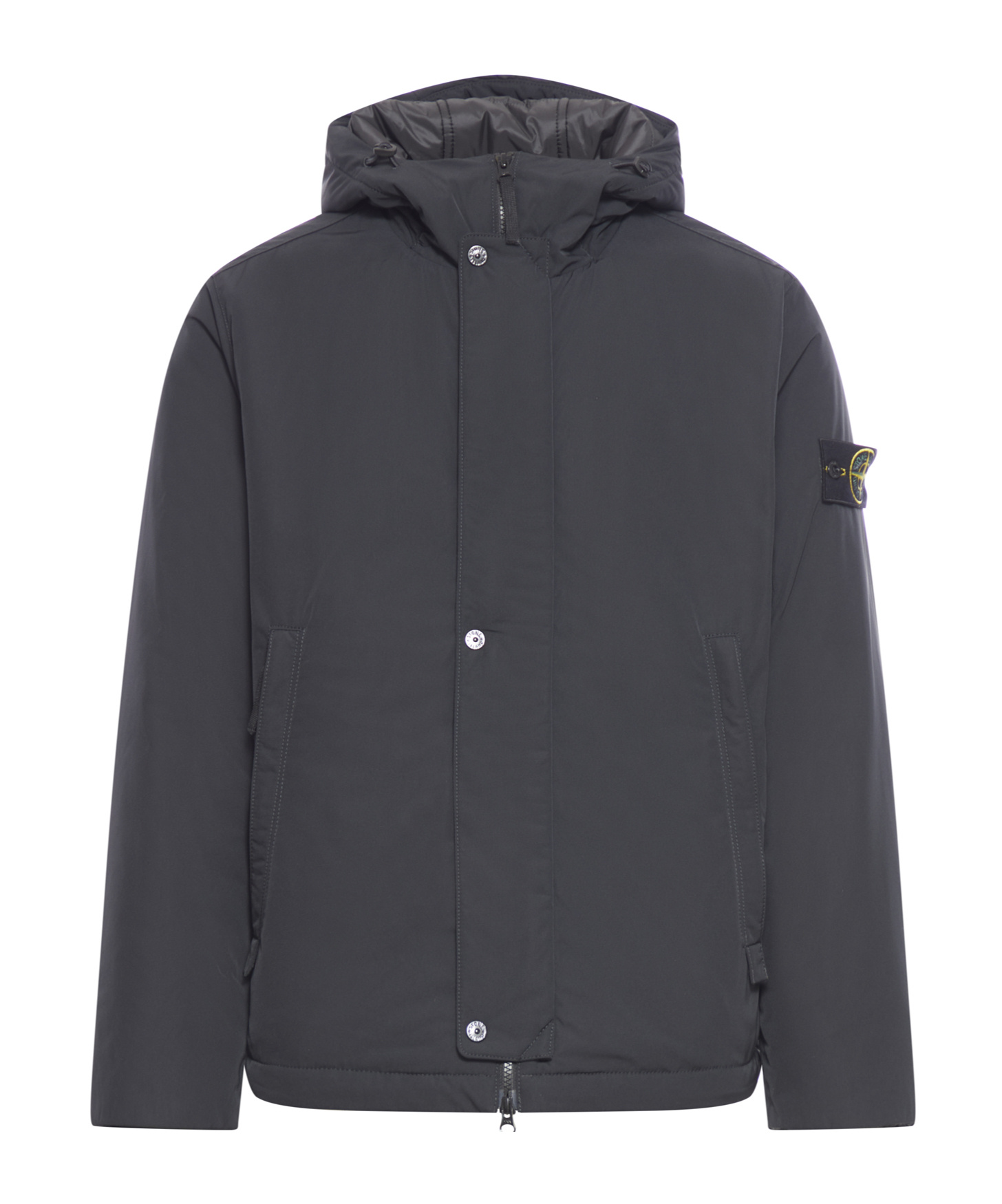 STONE ISLAND STONE ISLAND HOODED BUTTONED JACKET