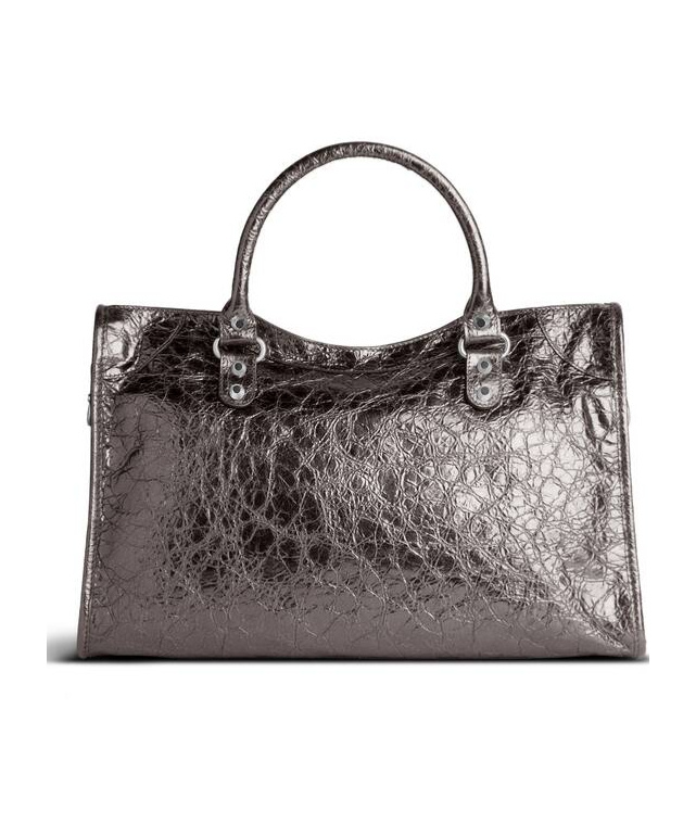 Balenciaga Le City Medium Top Handle Bag In Steel Gray