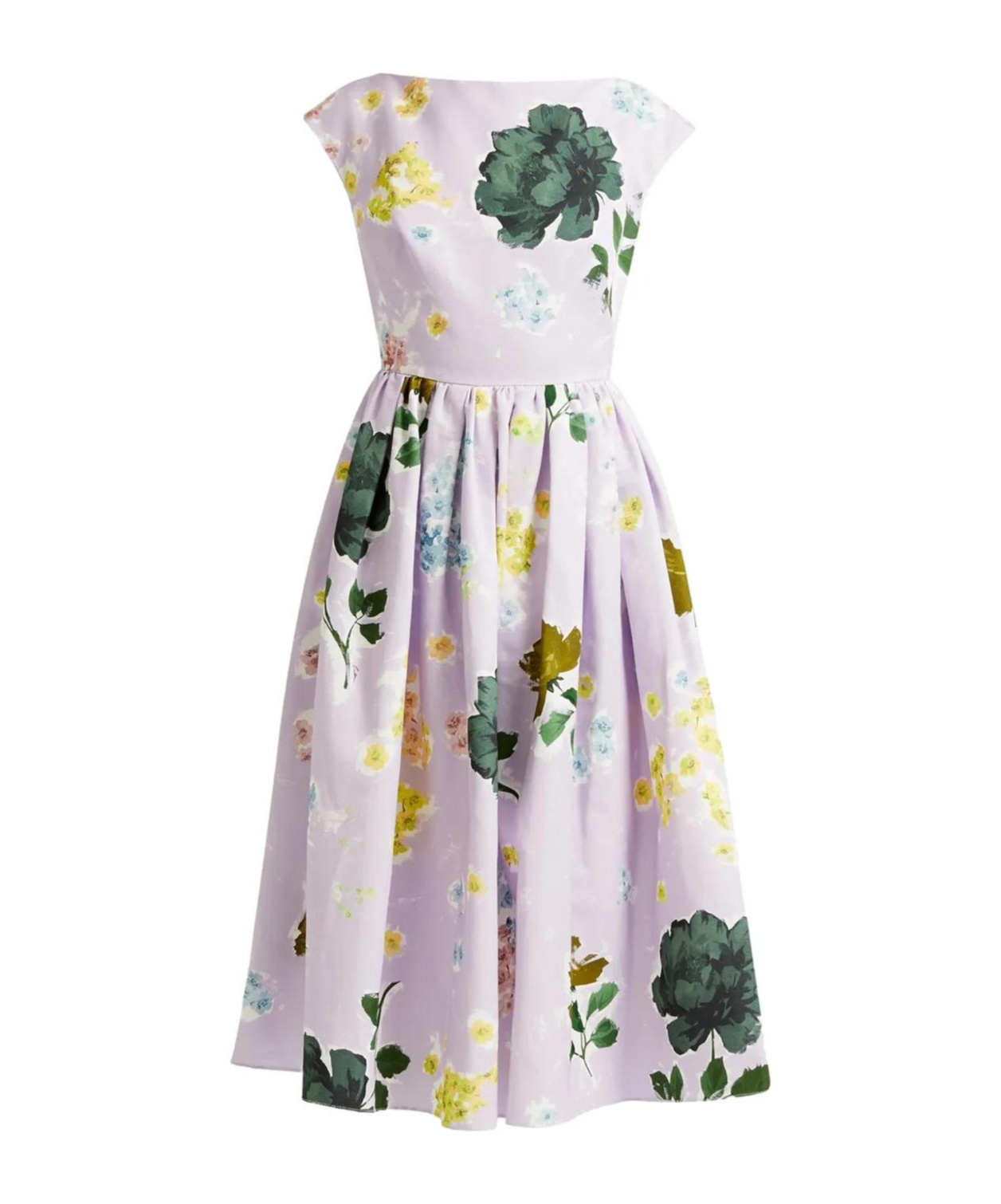 ERDEM BOAT-NECK MIDI DRESS 