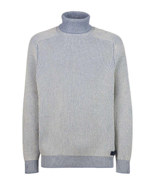 Sease Ribbed Reversible Turtleneck Sweater In Multi