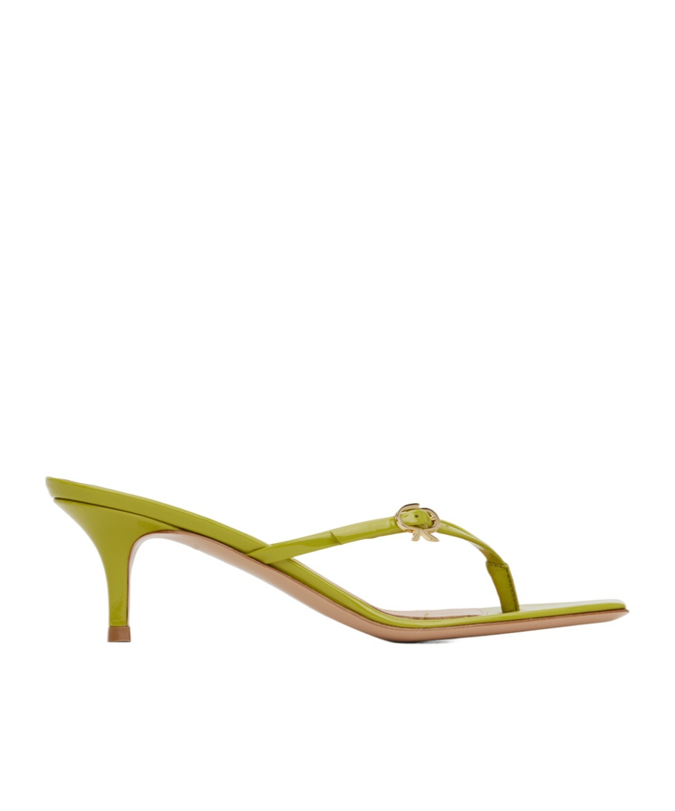 Shop Gianvito Rossi High-heeled Sandals With Pin-toe Straps In Brown