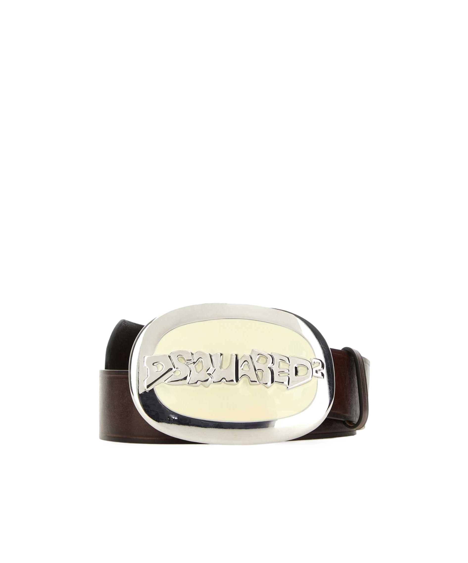 Shop Dsquared2 Logo-buckle Leather Belt In White