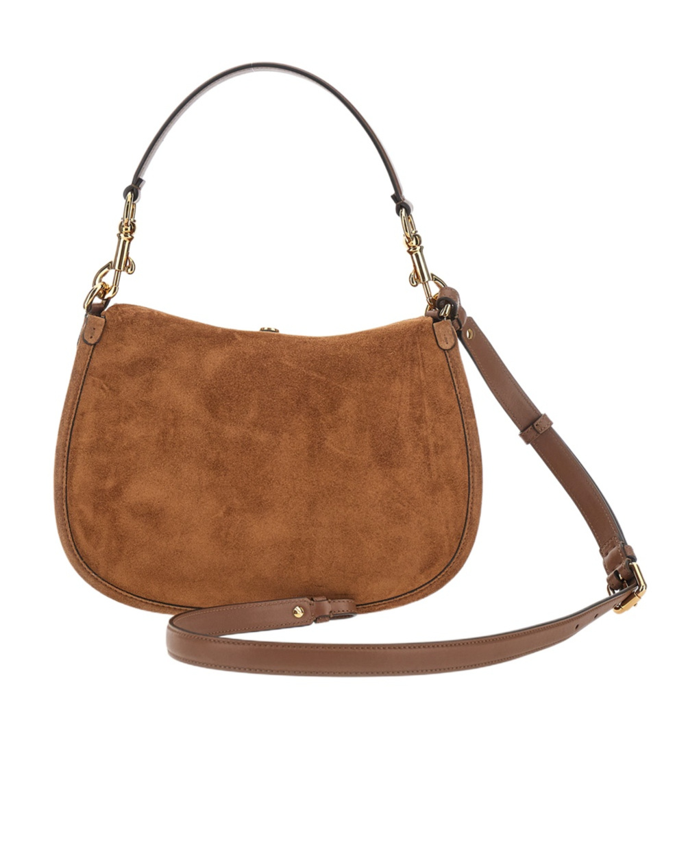 Etro Brown Textured Bag With Front Buckle Detail