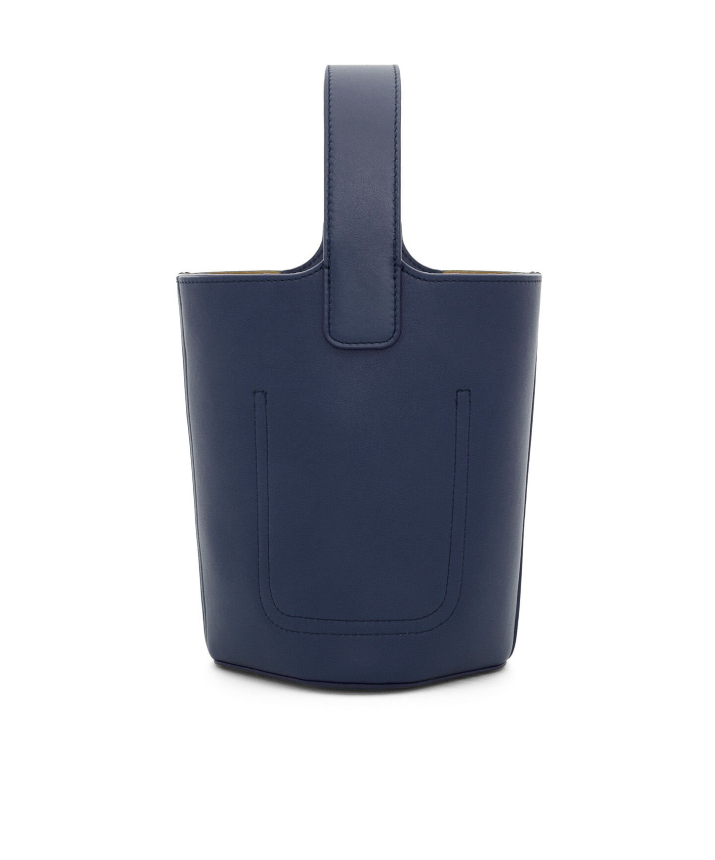 Loewe Mini Pebbled Leather Bucket Bag In Blue